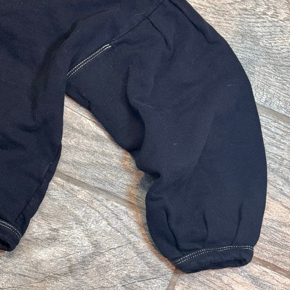 Zara Cropped Black Hooded Sweatshirt Girls size 9 - Picture 3 of 6